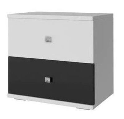 Picture of Bedside table Idzczak Meble Roma White / Black