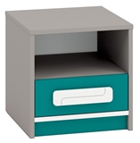 Show details for Bedside table ML Meble IQ 13 Turquoise