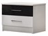 Picture of Bedside table Stolar Dubai White / Black