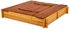 Picture of Folkland Timber Sandbox Four Corner Foldable Lid Brown/Yellow