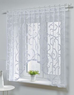 Picture of Curtain SCROLL WHITE 300X150 D