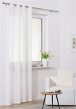 Show details for CURTAIN SUELO WHITE / FLOWERS 140X245 D