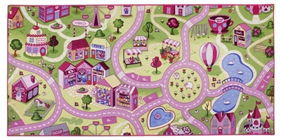 Picture of Carpet Sweet town 0.95x2.0m, pink