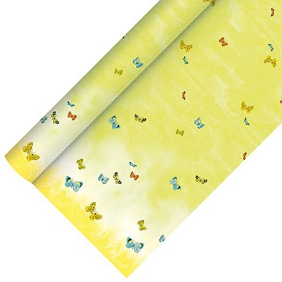 Picture of Pap Star Papillons Tablecloth with Butterflies 5 x 1.2m Yellow