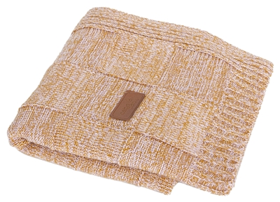 Picture of Ceba Baby Jersey Knitted Blanket 90x90cm Check Brown