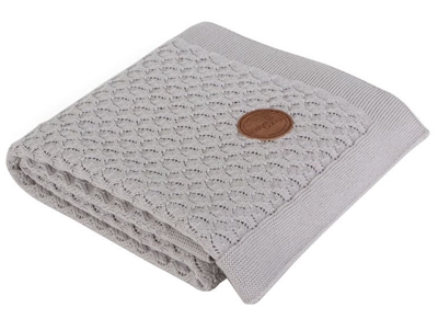 Picture of Ceba Baby Knitted Cotton Blanket 90x90cm Grey
