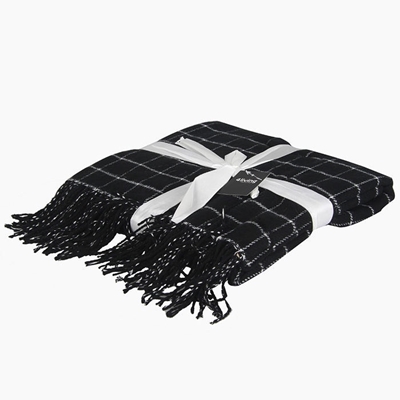 Picture of Checkered Blanket 130x180cm Black