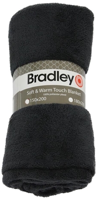 Picture of Bradley Plaid Fleece 180x200cm Dark Grey
