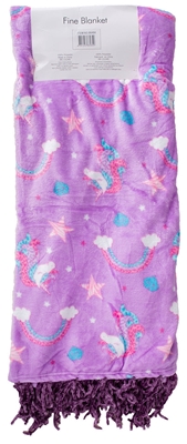 Picture of Home4you Elle Fine Blanket With Fringes 127x152cm Violet