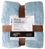 Show details for Home4you Franco Blanket 130x160cm Blue/Silver