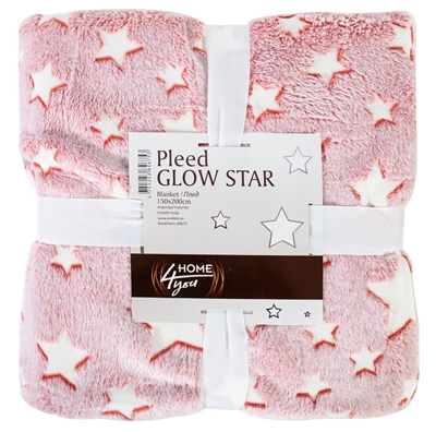 Picture of Home4you Glow Star Blanket 150x200cm Red