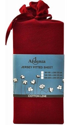 Picture of Ardenza Jersey Fitted Sheet 90-100x200cm Deep Red
