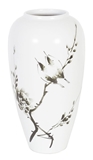 Show details for Home4you Yoko Ceramic Vase Birds H26cm White
