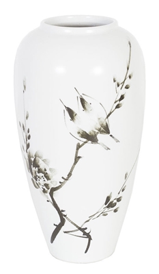 Picture of Home4you Yoko Ceramic Vase Birds H26cm White