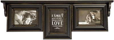 Picture of Home4you Family Photo Frame/Shelf 3x Antique Black