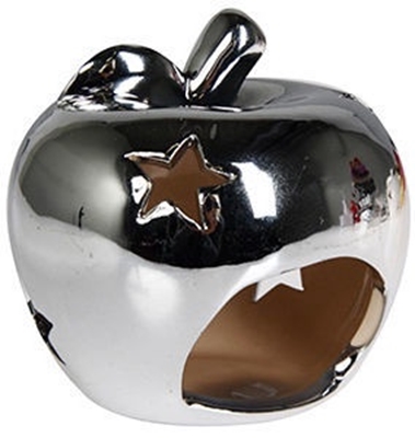 Picture of Verners Candle Holder Apple 10x9cm Silver