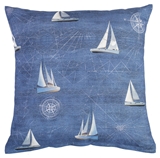 Show details for Home4you Holly Pillow 45x45cm Sailboat