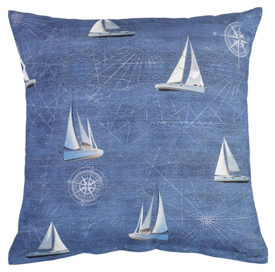 Picture of Home4you Holly Pillow 45x45cm Sailboat