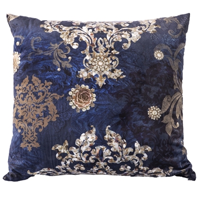 Picture of Home4you Holly Pillow 65x65cm Blue Valvet