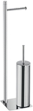 Show details for Gedy Trilly Bathroom Butler Paper And Toilet Brush Holder Chrome