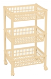 Show details for Plast Team Eco Trolley With 3 Baskets 39.4x29x16.5/68.5cm Beige