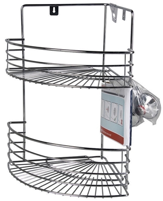 Picture of Rider Corner Bathroom Shelf 320x235x370mm Chrome