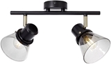 Show details for Brilliant Ronald Wall Lamp 2x25W E14 Black/Brass