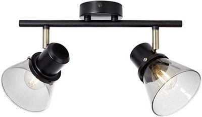 Picture of Brilliant Ronald Wall Lamp 2x25W E14 Black/Brass