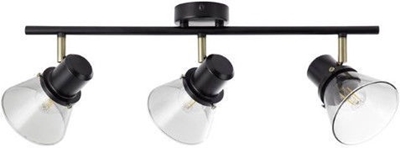 Picture of Brilliant Ronald Wall Lamp 3x25W E14 Black/Brass