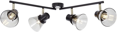 Picture of Brilliant Ronald Wall Lamp 4x25W E14 Black/Brass