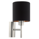 Show details for Eglo Pasteri Wall Lamp 60W E27 95052 Black/Copper