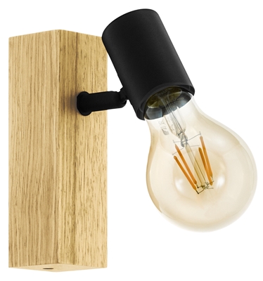 Picture of Eglo Townshend 3 Spotlight 60W E27 Brown/Black