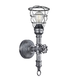 Show details for LAMP WALL GOTHAM 1XE27 ANTIQUE SILVER