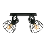Show details for CEILING LAMP ALANO BLACK 2121 2X60W E27