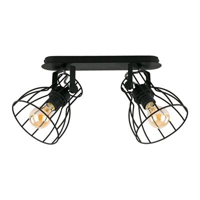 Picture of CEILING LAMP ALANO BLACK 2121 2X60W E27