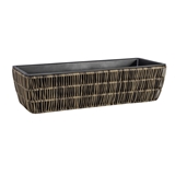 Show details for Home4you Wicker Flower Box 60x19x14cm Brown