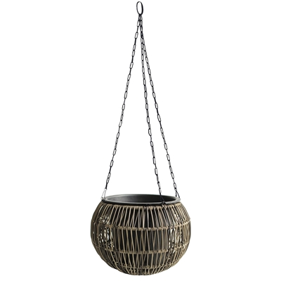 Picture of Home4you Wicker Hanging Flowerpot D32x22cm Brown