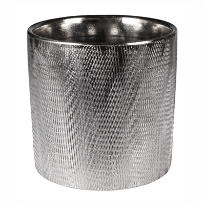 Picture of FLOWER POT HUGO 13 CM SILVER.