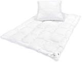 Show details for Blanket and pillow set DecoKing Inez, 220 cm x 200 cm, white, 3 pcs.