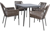 Show details for Outdoor furniture set Home4you Andros 5 Piece Set K21188, grey/brown, 4 seats
