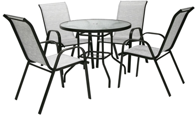 Picture of Outdoor furniture set Home4you Dublin K118724, gray, 4 seats
