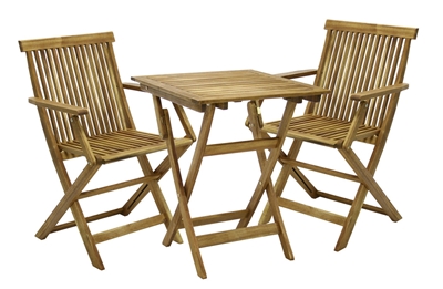 Picture of Outdoor furniture set Home4you Finlay K131861, brown, 2 seats