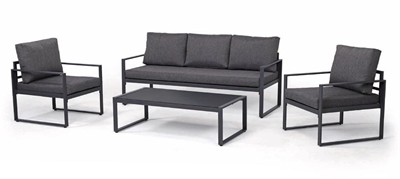 Picture of Outdoor furniture set Home4you Leipzig 77681, gray, 5 seats