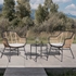 Picture of Outdoor furniture set Home4you Lunde 2 77672, grey/brown, 2 seats