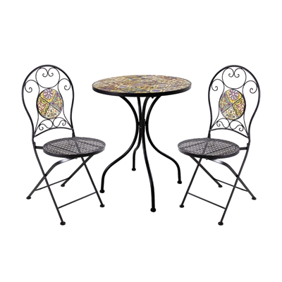 Picture of Outdoor furniture set Home4you Morocco K38681, black, 2 seats