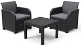 Show details for Outdoor furniture set Keter Rosalie Balcony Set With Classic Table 249588, grey/graphite, 2 seats