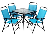 Show details for Outdoor furniture set Verners ZRGS022 402608, black/blue, 1-4 seats