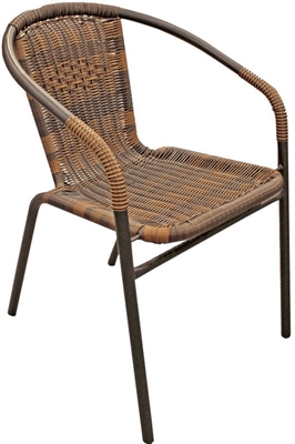 Picture of Garden chair Besk Wattled, brown/black
