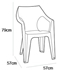 Picture of Garden chair Keter Dante Low Back 29187058599, brown, 57 cm x 57 cm x 79 cm