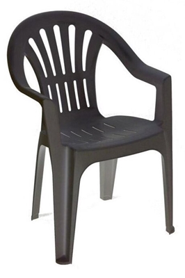 Picture of Garden chair Progarden Kona, anthracite, 53.5 cm x 55 cm x 82 cm